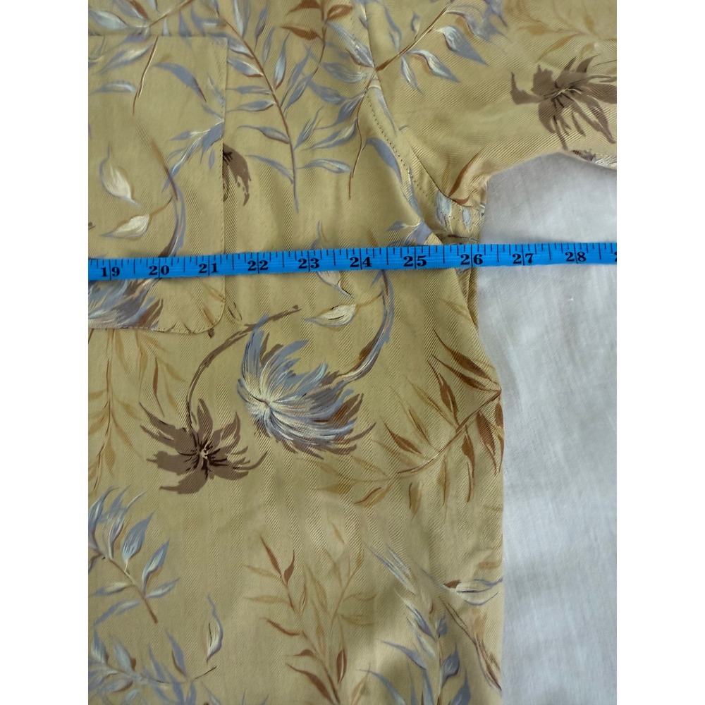Baracuta Mens XL 100% Silk Hawaiian Shirt Tropical Aloha Camp Resort Flora - Picture 5 of 6